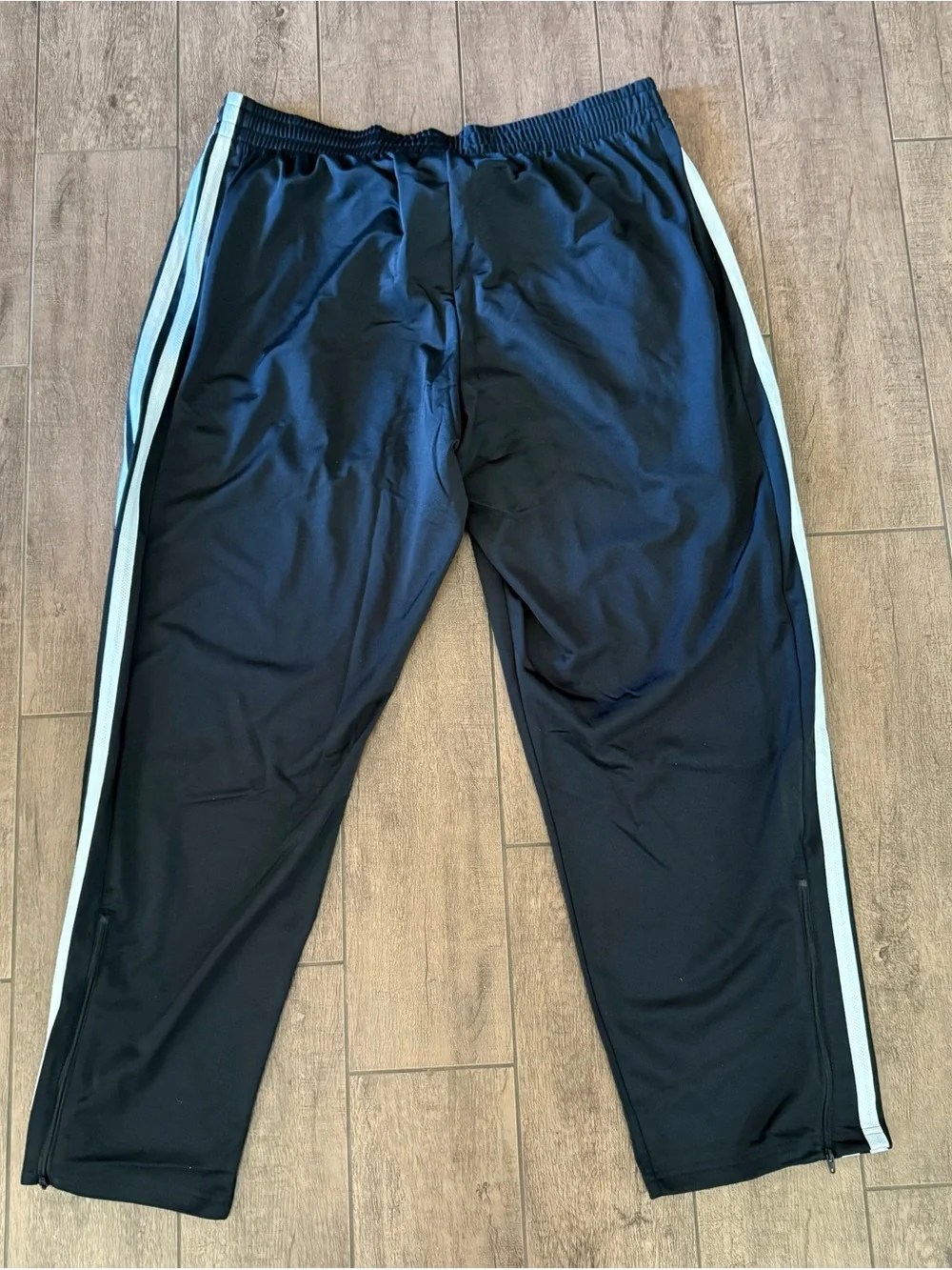 Adidas 3-Stripes Inner Drawstring Tricot Track Pants Black White KE2045 Sz 2XL